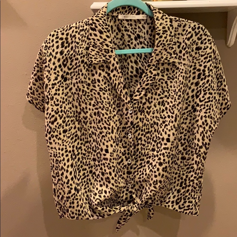 ELLISON CHEETAH TIE TOP 🐆